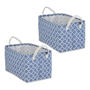 Caixa de armazenamento de roupa DII revestida de PE dobrável azul francês