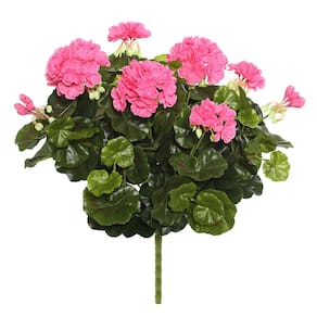 Decoração floral artificial Vickerman Pink Geranium Bush