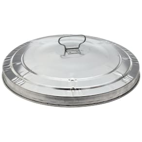 Tampa de resíduos Witt Industries WCD32L em aço galvanizado redonda