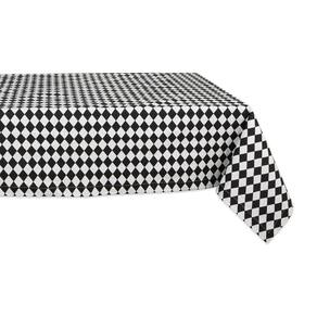 Toalha de mesa DII Halloween Harlequin 60x120cm preta e creme