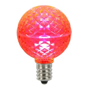 Lâmpada de reposição Vickerman G50 LED rosa E17/C9 com base de níquel