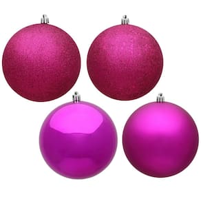 Conjunto de ornamentos Vickerman 4-Finish Ball Fuchsia 12 Ornaments