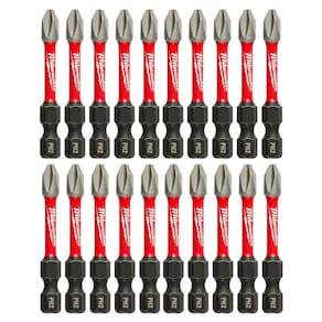 Kit 20 Chaves Bits Philips Ph2 X 50mm 48-32-4262 Milwaukee