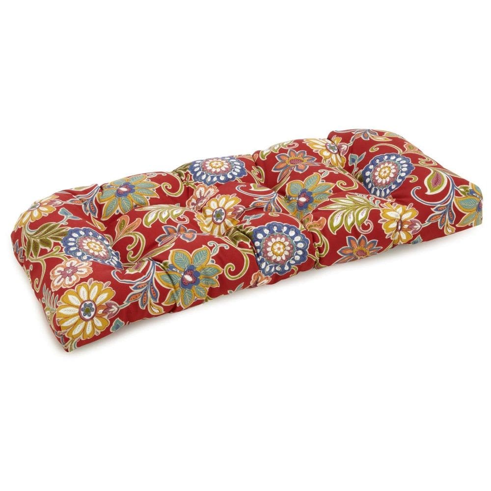 Almofada Loveseat Blazing Needles Outdoor com encosto arredondado 42x19cm