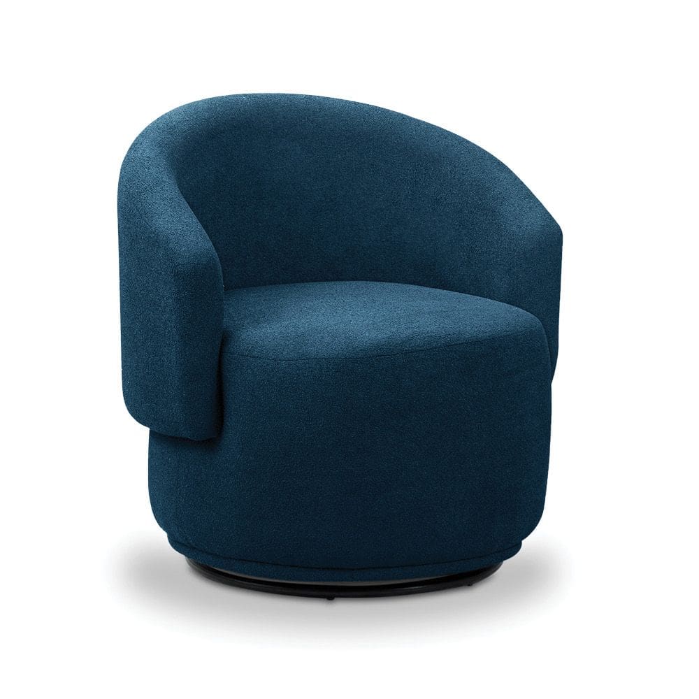 Poltrona Decorativa Orgânica Névoa Bouclê Azul Marinho E03 - D`Rossi
