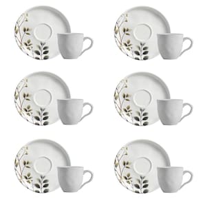 Conjunto de Xícara de Cafezinho com Pires 06 Peças Bio Birdy Porto Brasil