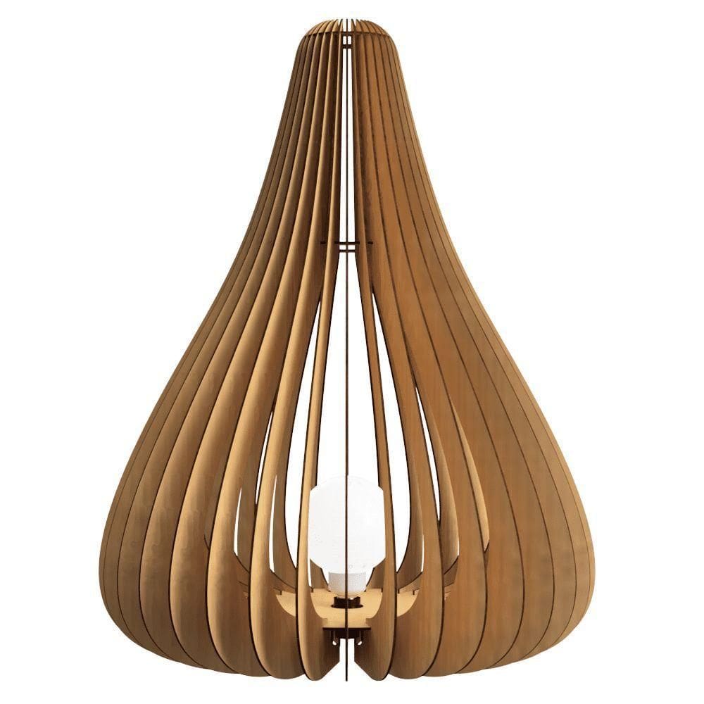 Luminária De Chão Romana Mdf Cru