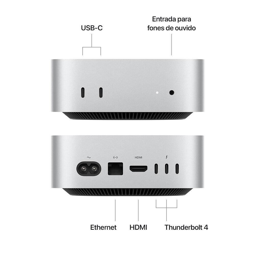 Mac mini (Chip M4 da Apple com CPU | Casas Bahia