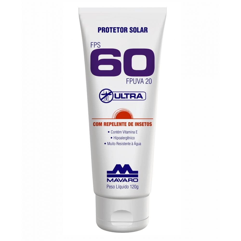 Kit 5 Protetor Solar Fator Fps 60 C/Repelente 120g Mavaro