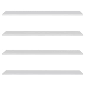 Prateleira Flutuante Para Escritório Kit 4 Suporte Invisível 68cm Yara Branco - Lumil