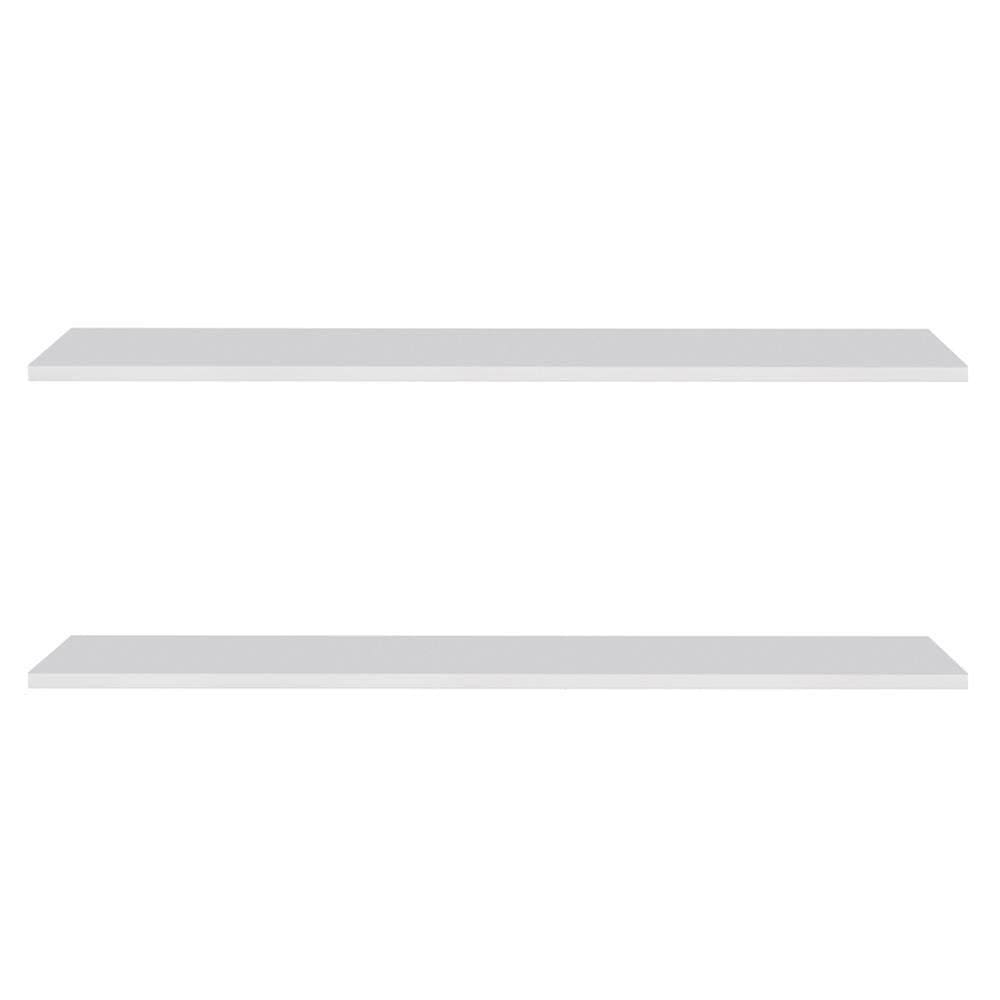 Prateleira Flutuante Para Banheiro Kit 2 Suporte Invisível 91cm Yara Branco - Lumil