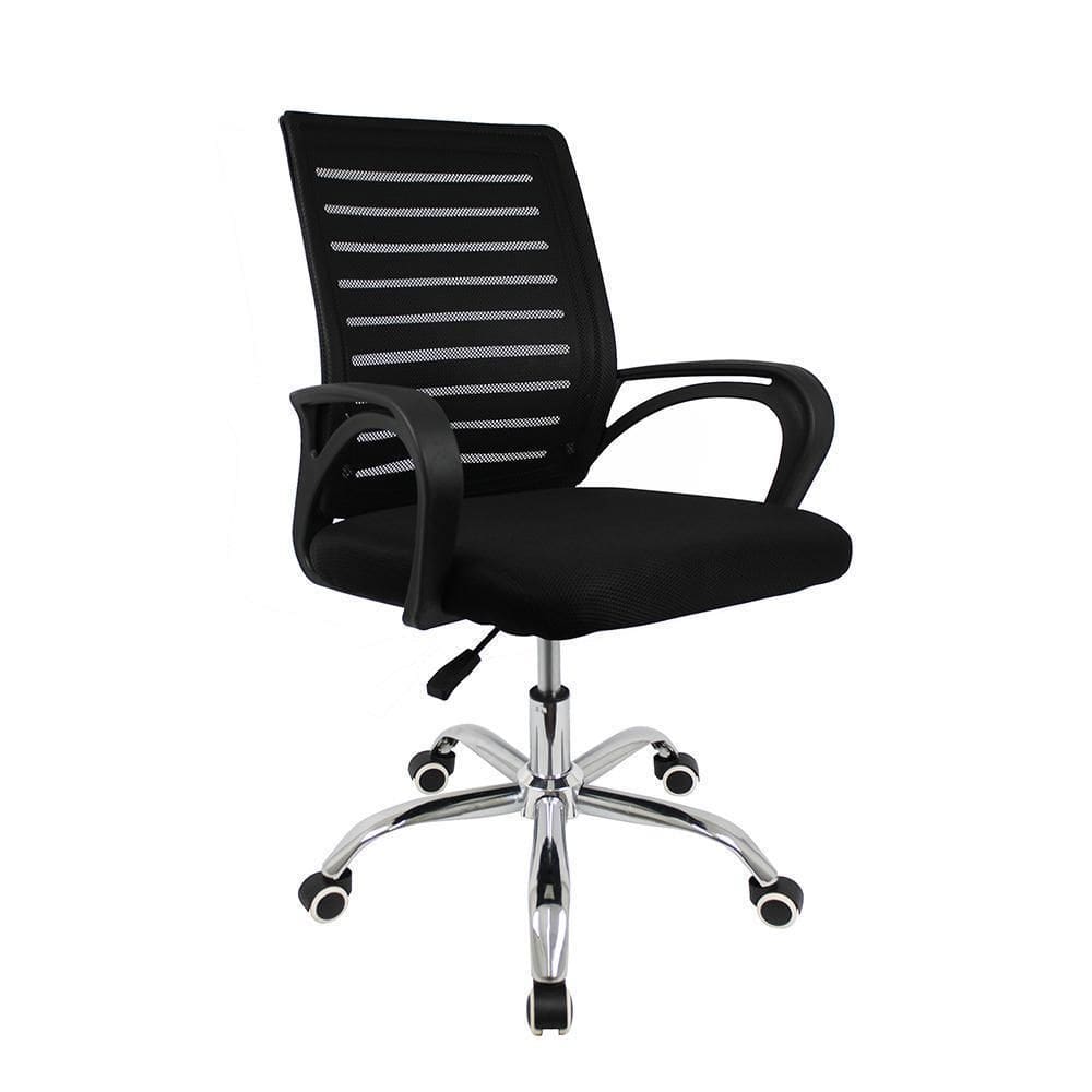 Cadeira Giratoria Office Zebrada Preta