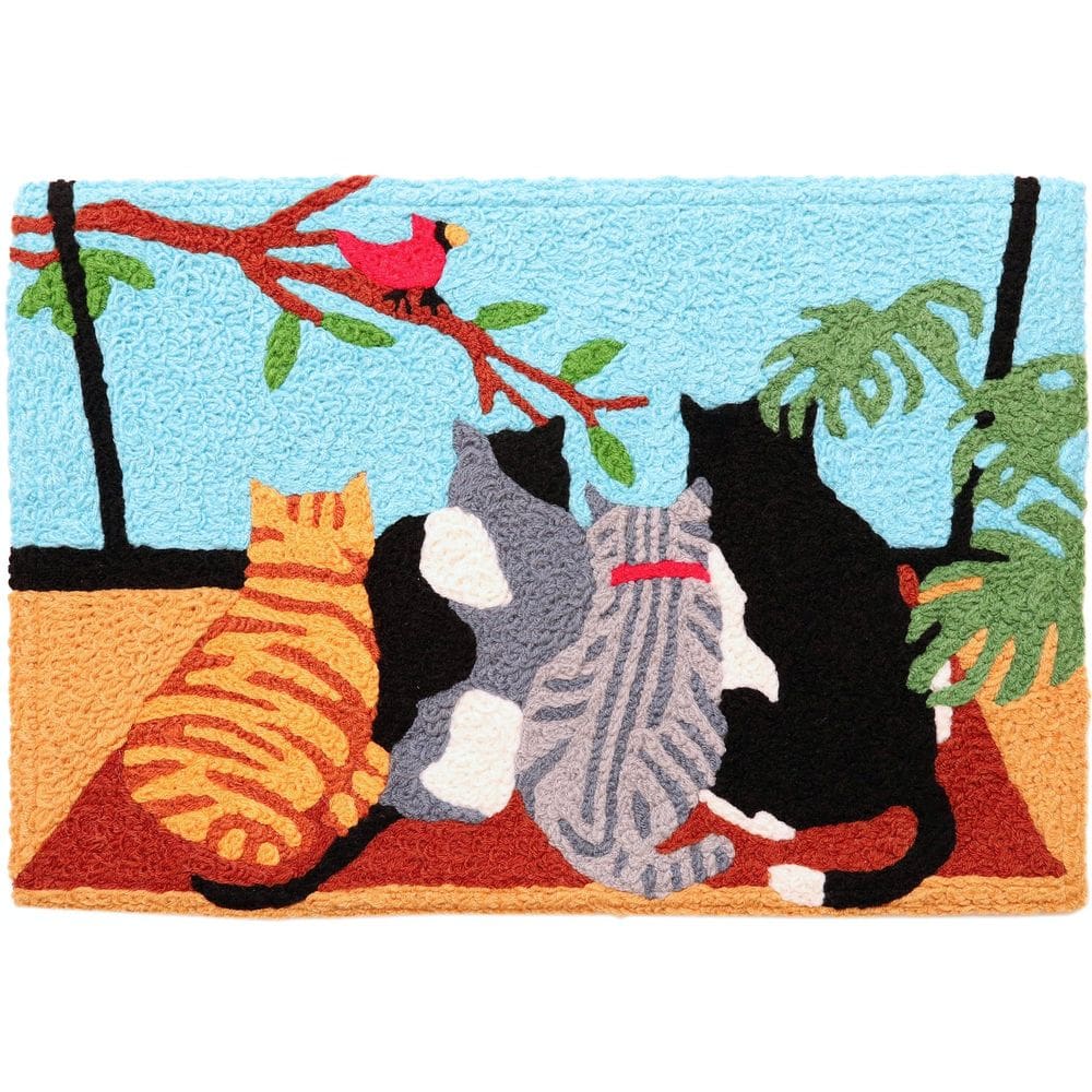 Tapete Jellybean Bird Watchers Accent Lavável Capacho 50x75cm