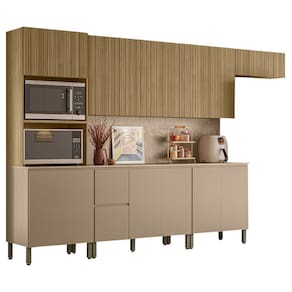 Armário de Cozinha CP07 Com Tampo 120cm Minsk Vanilla/Freijó Z06 - Mpozenato