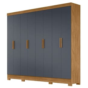 Guarda Roupa Casal 8 Portas 4 Gavetas 236cm ágata M07 Freijó-cinza - Mpozenato