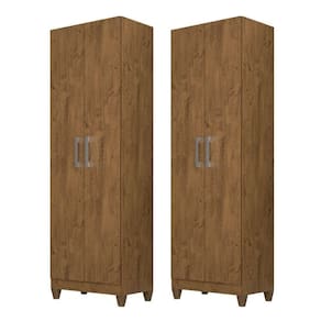 Kit 2 Armários Organizadores Multiuso íris 2 Portas Castanho Wood - Moval