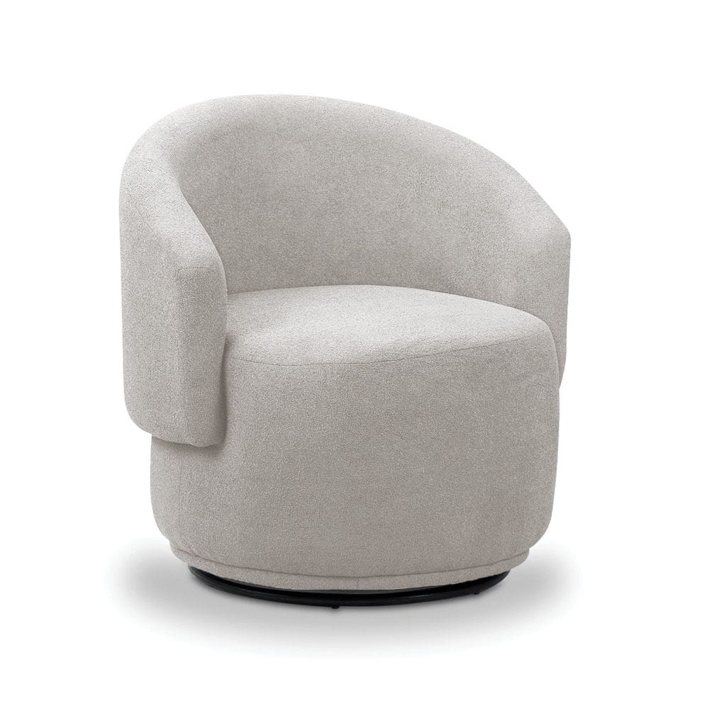 Poltrona Decorativa Orgânica Névoa Bouclê Cinza Claro E03 - D`Rossi