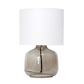 Candeeiro de mesa Simple Designs LT2064-SMW Smoke Grey Glass