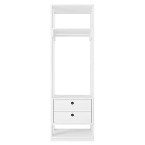 Módulo Guarda Roupa Closet Com 2 Gavetas Titan Branco Velluto - Móveis Leão