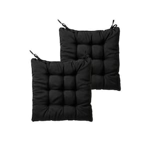 Assento Para Cadeira Preto Almofada 40X40- 2 Unidades