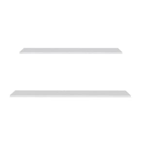 Prateleira Flutuante De Quarto Adulto Kit 2 Suporte Invisível Cp1 Yara Branco - Lumil