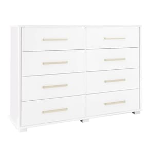 Cômoda Para Quarto 8 Gavetas Lis F08 Branco - Mpozenato