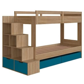 Beliche Infantil Com Escada E 4 Gavetas Infix C06 Aveiro-azul - Mpozenato