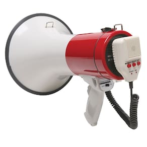 Megafone Califone PA25-R 25W com alcance de 140 m, plástico ABS