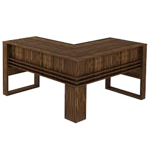 Mesa Para Escritório Em L Me4145 Nogal-nogal - Tecno Mobili