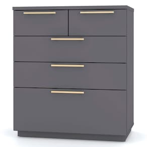 Cômoda Para Quarto 5 Gavetas 90cm Dubai Alasca - Vila Rica