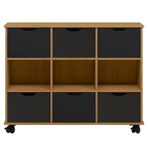 Nicho Organizador 6 Gavetas Com Rodízios Freijó-preto - Qmovi