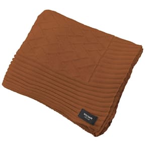 Manta Decorativa Link Terracota Tricot 0,90x1,80cm Belchior