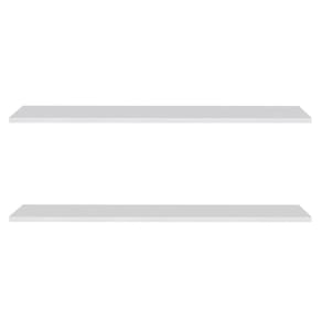 Prateleira Flutuante Para Escritório Kit 2 Suporte Invisível 68cm Yara Branco - Lumil