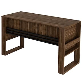 Mesa Para Escrivaninha Me4146 Nogal-preto - Tecno Mobili