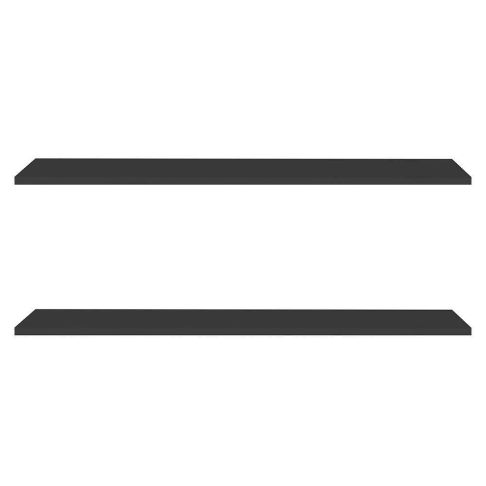 Prateleira Flutuante Para Escritório Kit 2 Com Suporte Invisível 68cm Yara Preto - Lumil