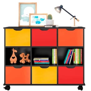 Nicho Organizador Com Rodízios Toys 6 Gavetas Q01 Preto-colorido - Mpozenato