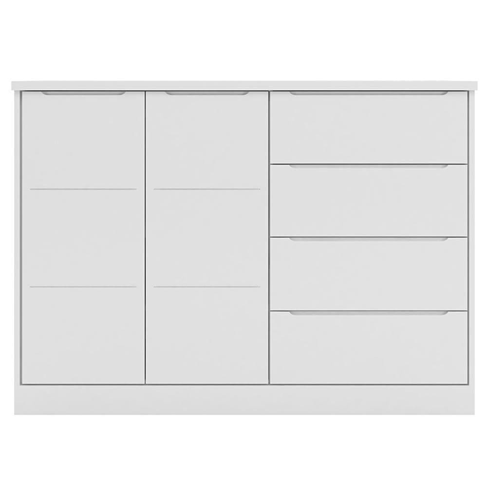 Cômoda Infantil 2 Portas E 4 Gavetas Pérola Branco - Phoenix