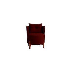 Poltrona Orgânica Curva Luna Veludo Bordô - Montanaris Decor