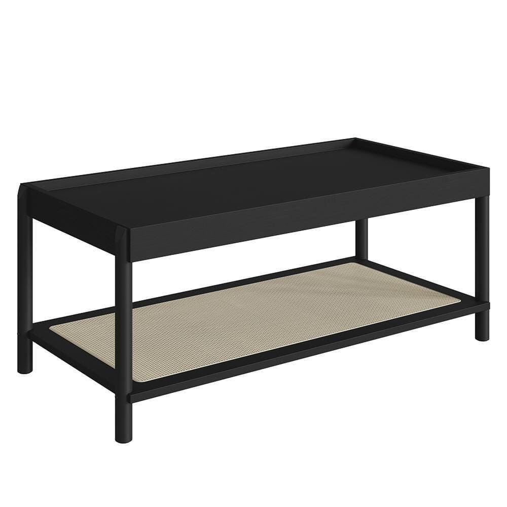 Mesa De Centro Para Sala Pés Madeira Arlo A10 Nero-preto - Mpozenato