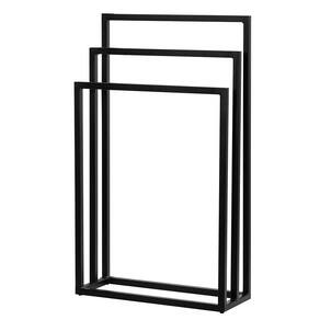 Toalheiro De Chão Para Banheiro Luxe Em Aço D09 Preto - Mpozenato