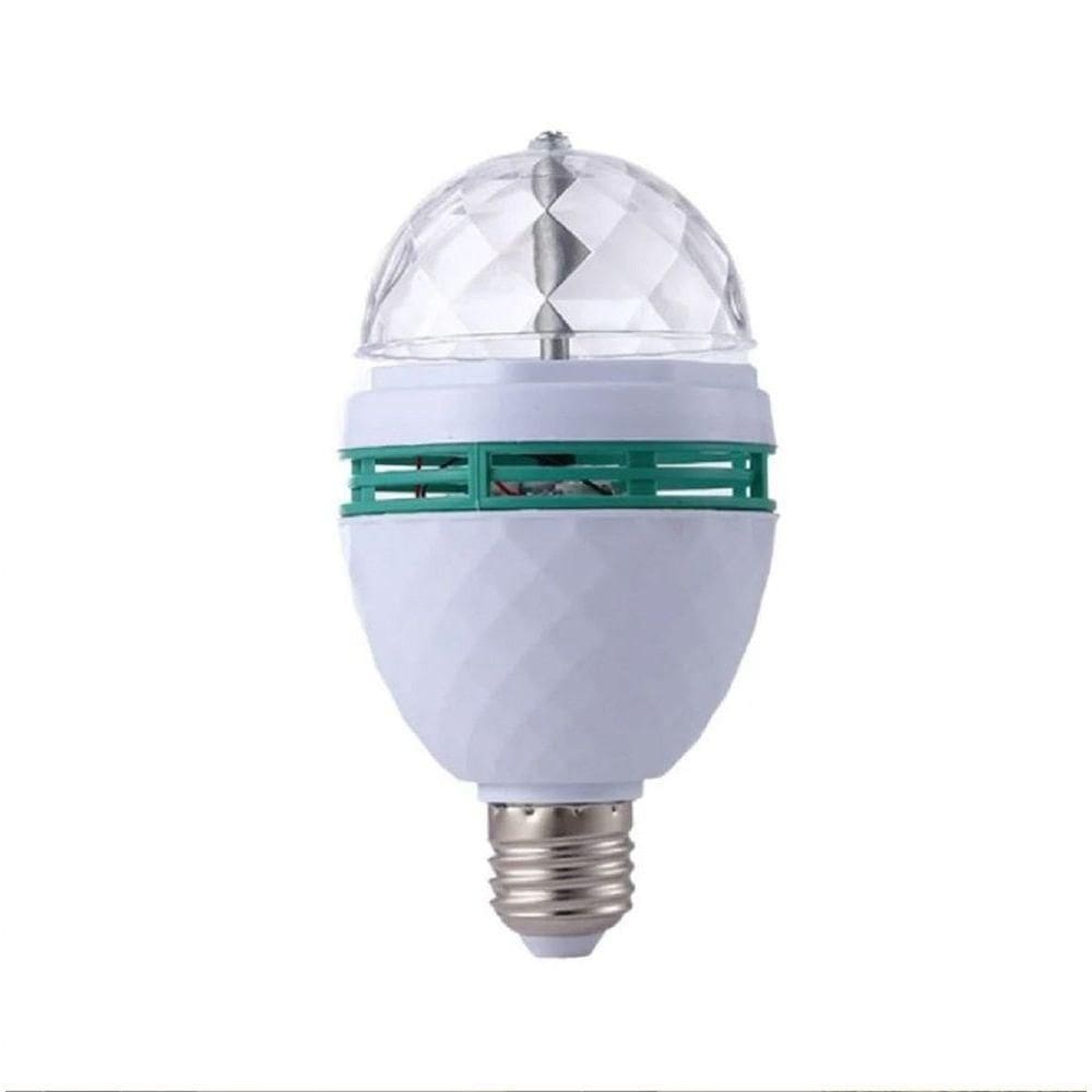 Lâmpada Led Party Colors Auto Rotação 3w Rgb