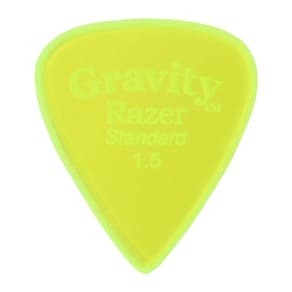 Palheta de guitarra Gravity GRAS15M 1,5 mm verde fluorescente