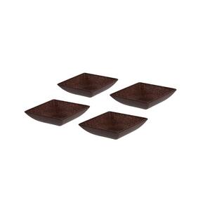 Tigela Quadrada Marrom Imbuia Mini Petisqueira ECO 4un