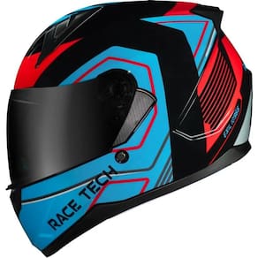 Capacete Race Tech Sector Exilio Preto Vermelho Azul
