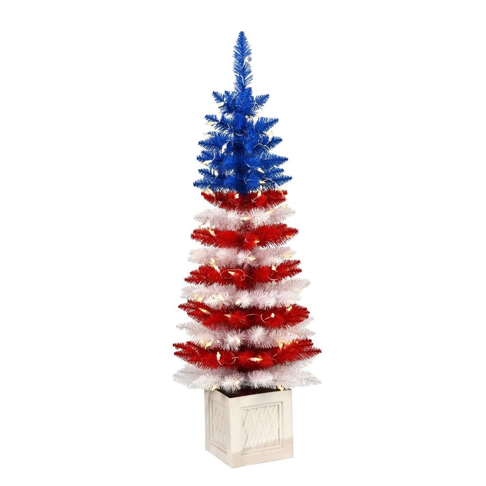 Árvore de Natal Vickerman Potted Centennial Pine 1,2 m com LED
