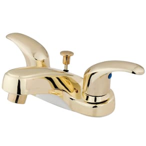 Torneira Kingston Brass Legacy Centerset de latão polido de 4 polegadas