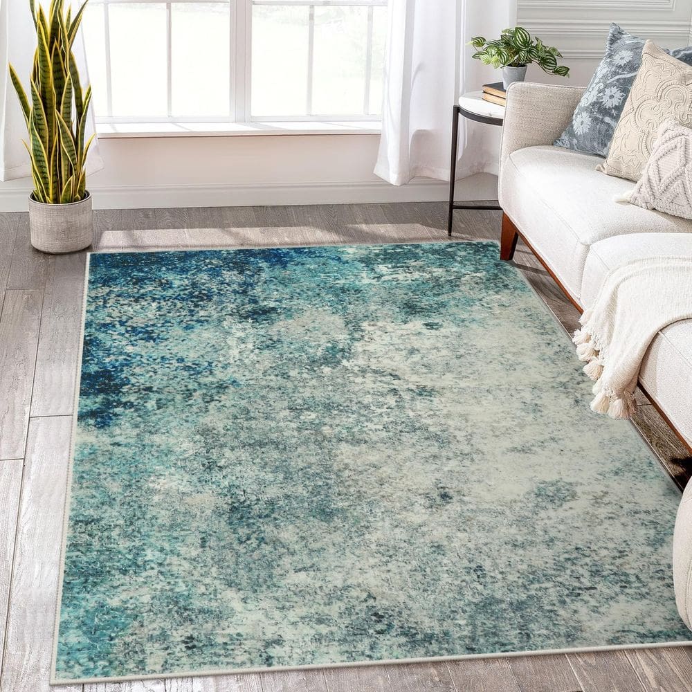 Tapete Area Lahome Modern Abstract 200x250cm azul/cinza