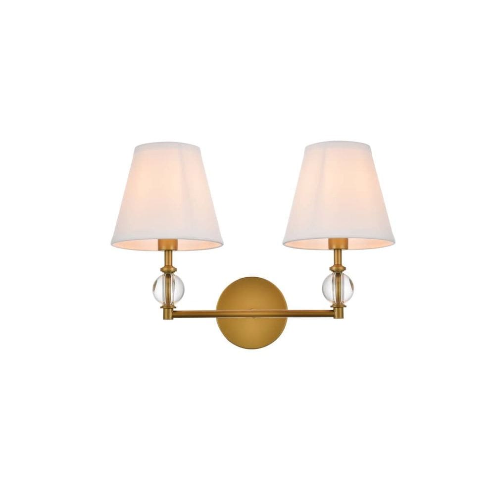 Luminária de parede Living District Bethany 2 Lights Brass w/ Shade
