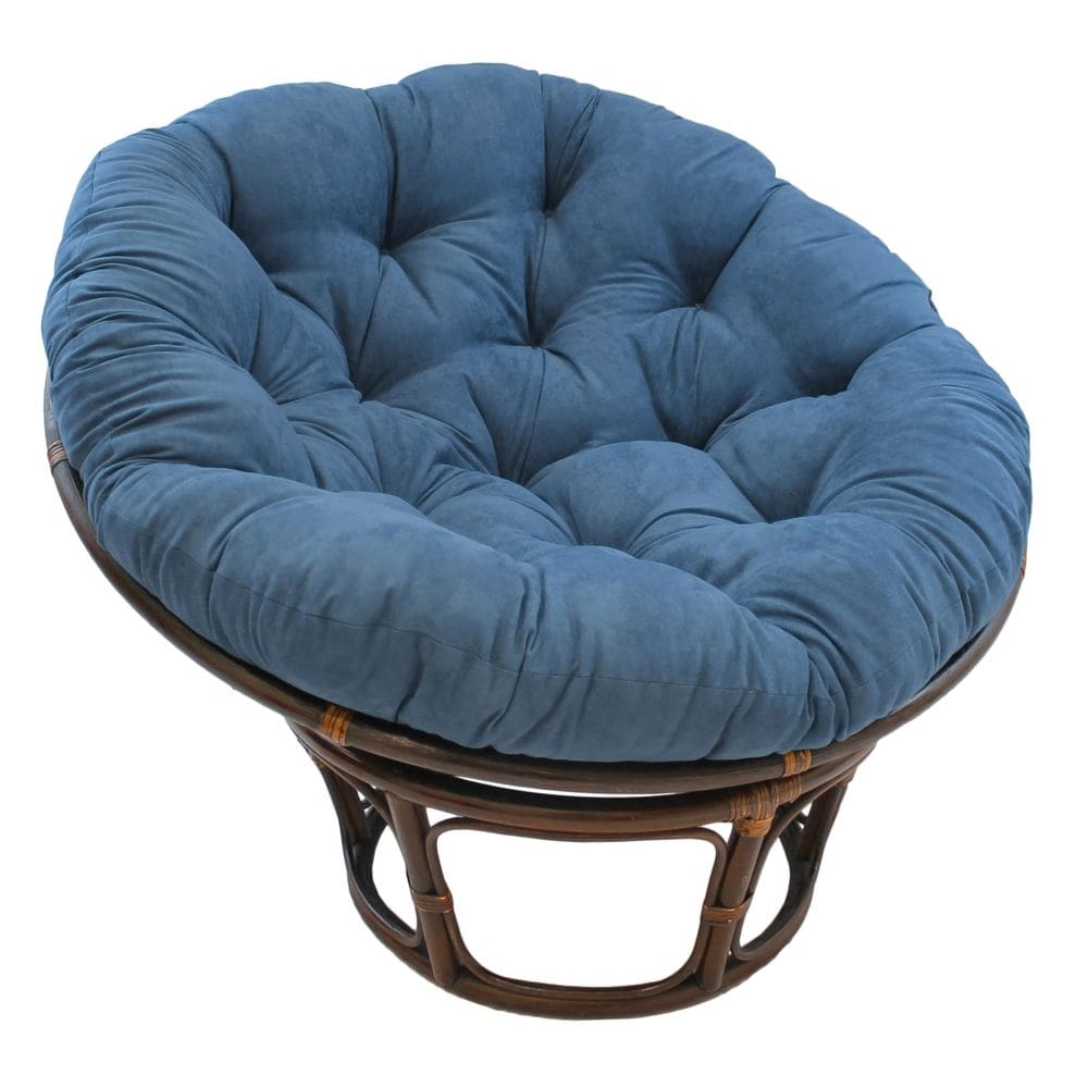 Almofada Papasan Blazing Needles Microsuede Indigo 44cm