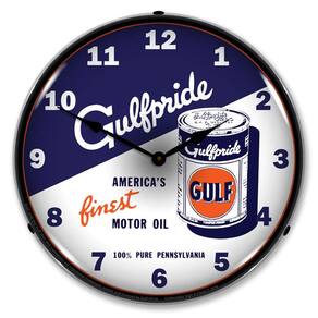 Relógio de parede, placa e relógio colecionáveis Gulfpride Motor Oil